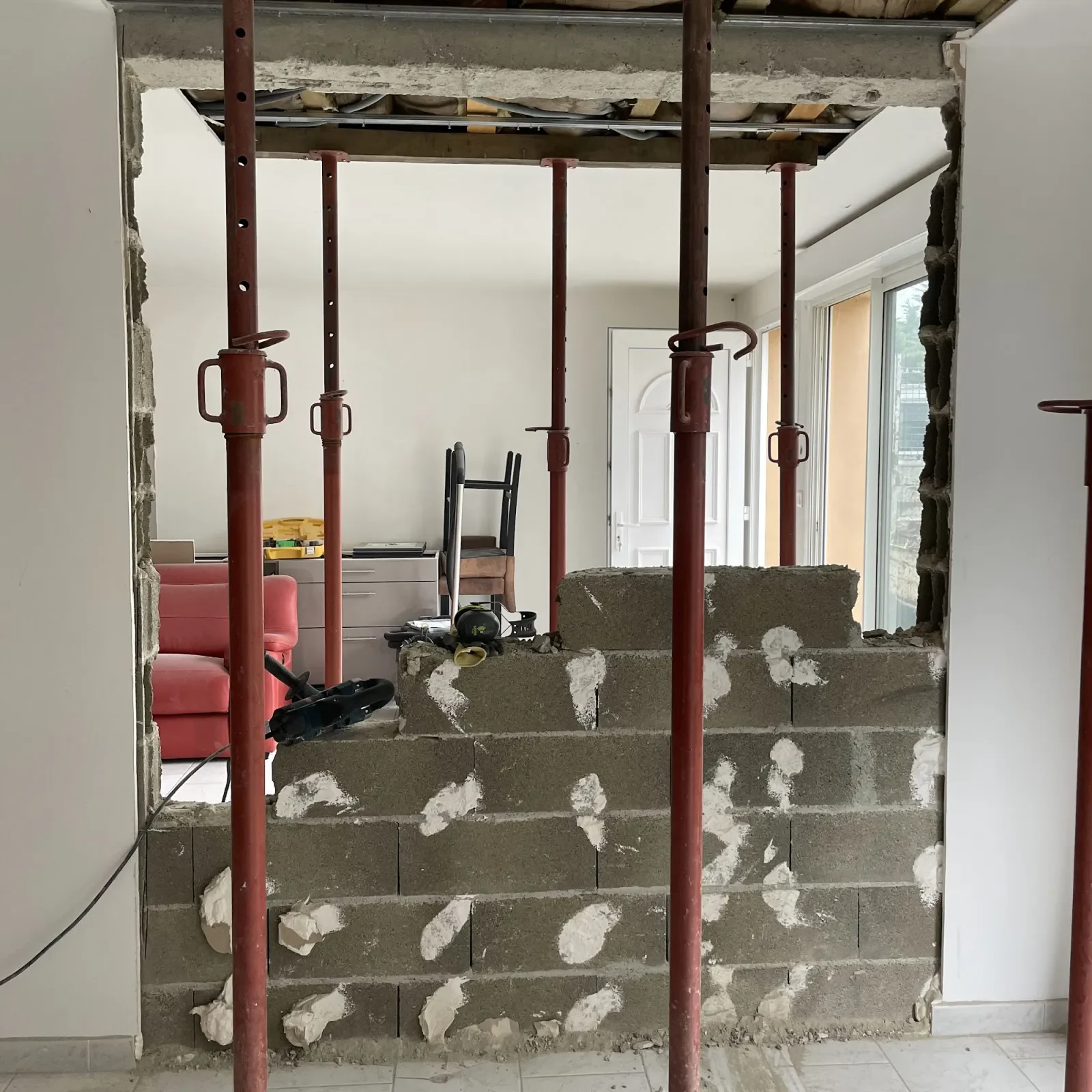 Création de gîtes — vue du chantier